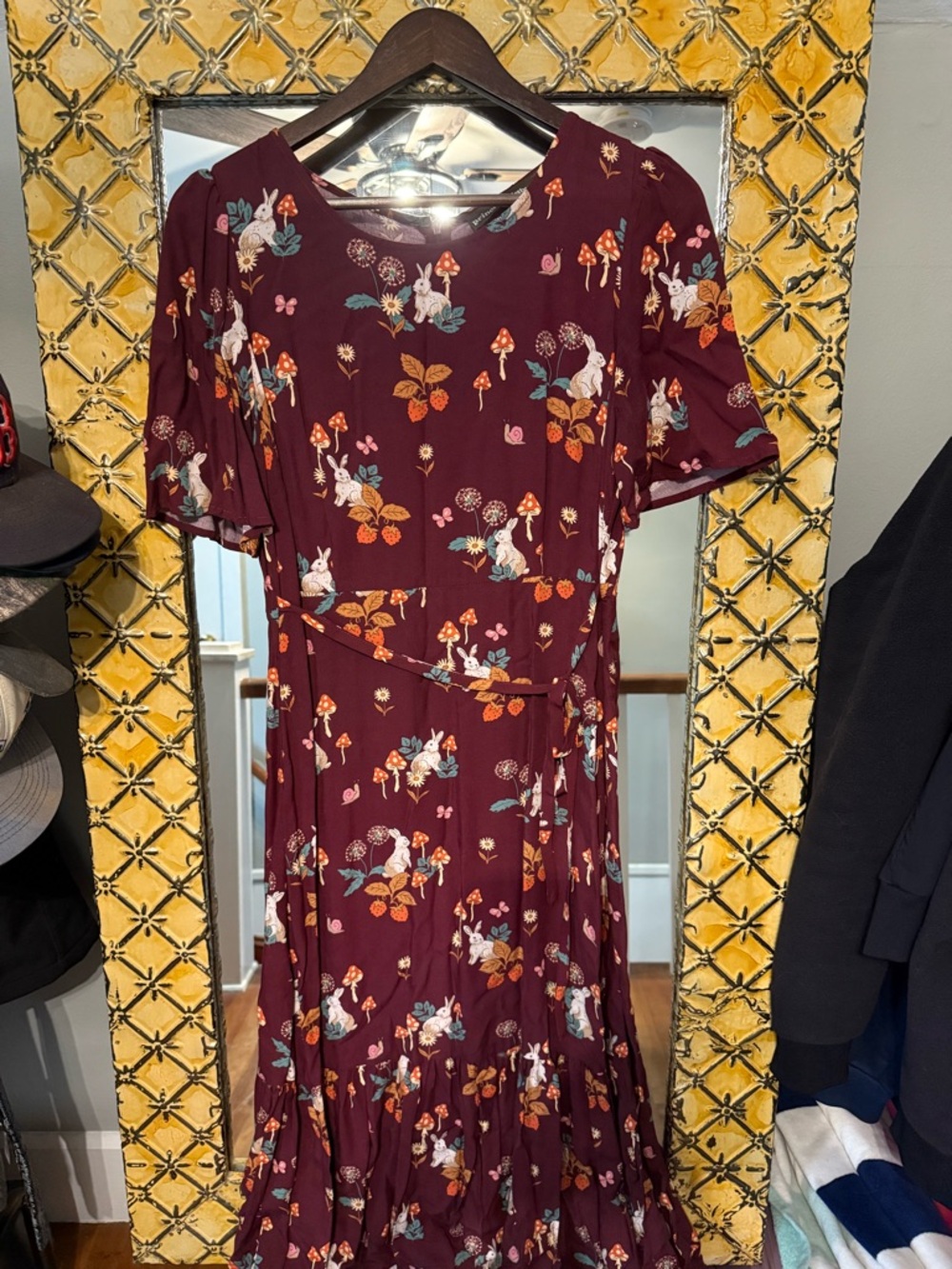 Princess Highway Burgundy Floral Maxi Dress